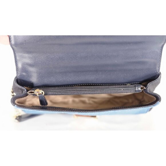 NWT Michael Kors Women's Sloan Denim Blue Chain Strap Shoulder Bag Sz Large 2170 - Picture 13 of 13